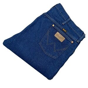 Vintage‎ Wrangler Mens Jeans 42x30 Dark Wash Straight Fit Classic Denim Pants